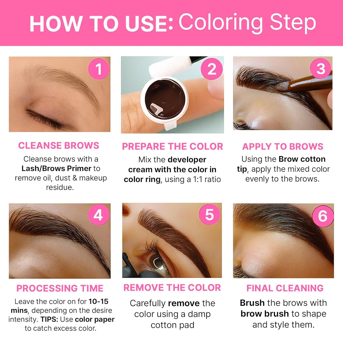 Korean At Home Eye Lash Lift and Tint Kit Professional Brow Lamination and Tint Kit Eye Lash Tint Brown Eye Brow Tint Kit