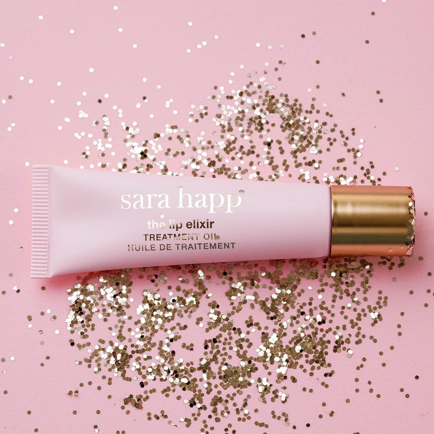 Sara Happ The Lip Elixir: Hydrating Lip Treatment Oil for Lips: Refine Fine Lines & Reduce Signs of Aging, Rejuvenating, Moisturizing with Jojoba Oil & Hyaluronic Acid, 0.45 oz.