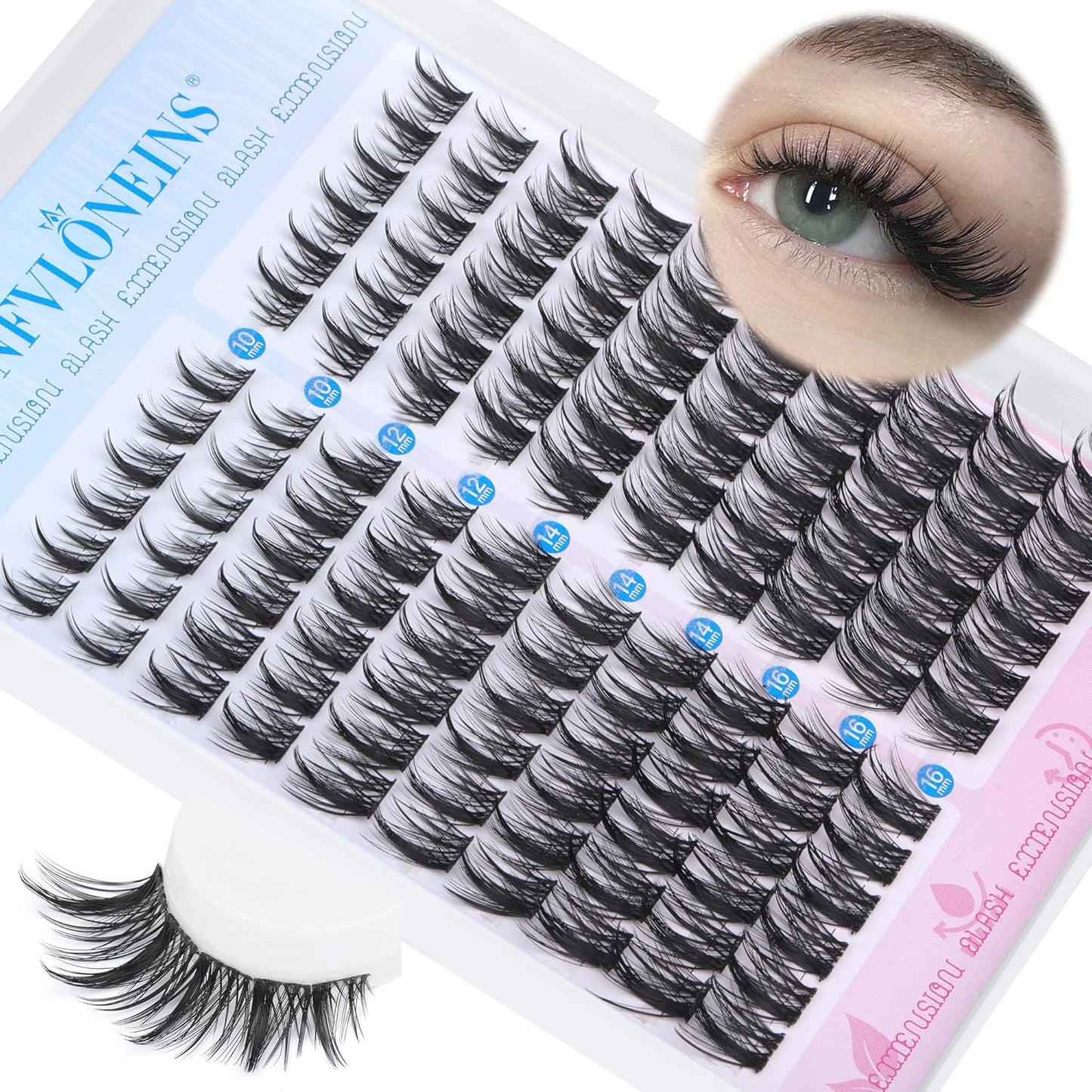 Manga Lash Clusters Natural Eyelash Clusters Wispy Cluster Eyelash Extensions Soft Individual Lashes Anime Lashes Clusters by TNFVLONEINS