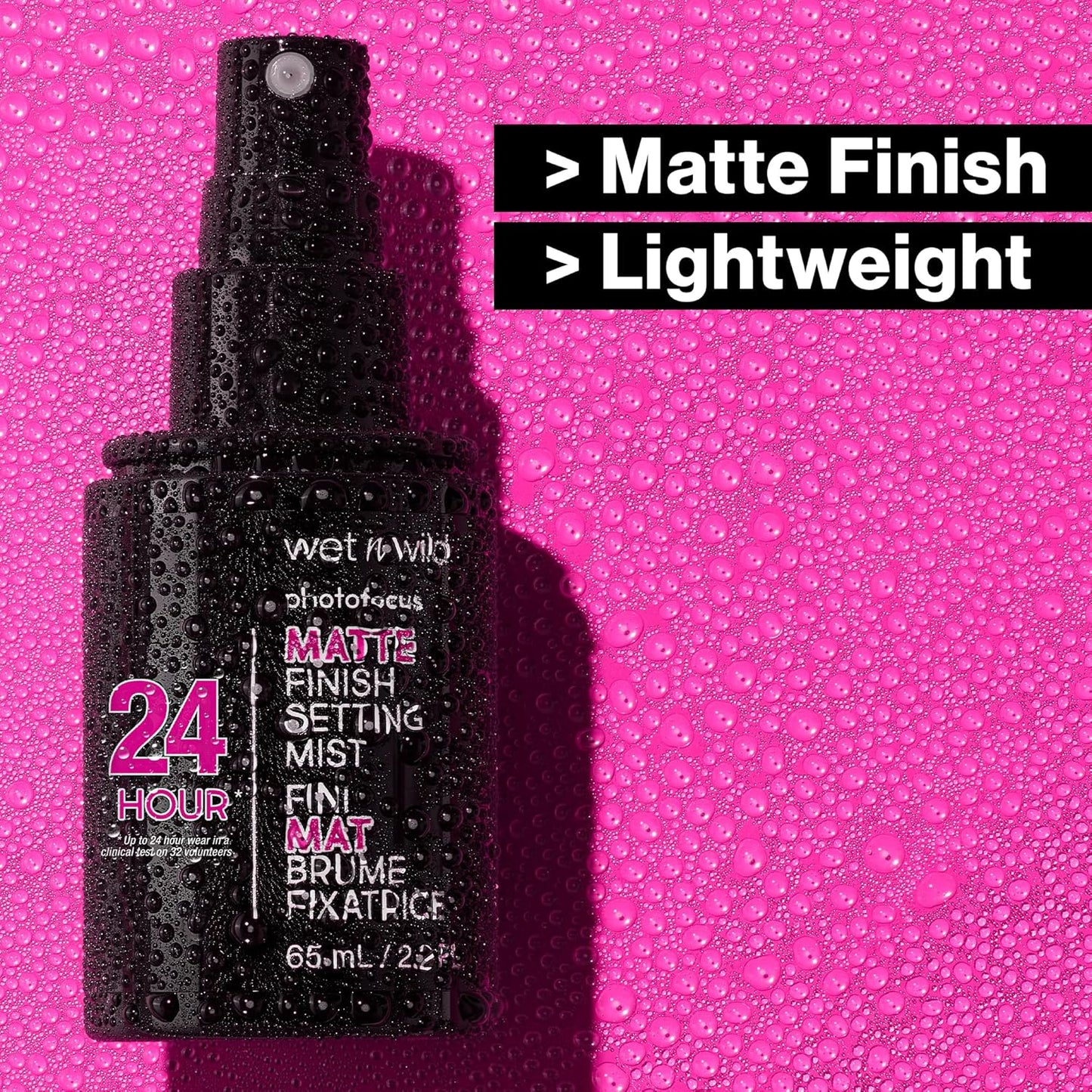wet n wild Photo Focus Setting Mist, Up to 24HR Wear, Lightweight & Nourishing with Provitamin B5 & E, Suitable for All Skin Types, Cruelty-Free & Vegan - Natural Finish