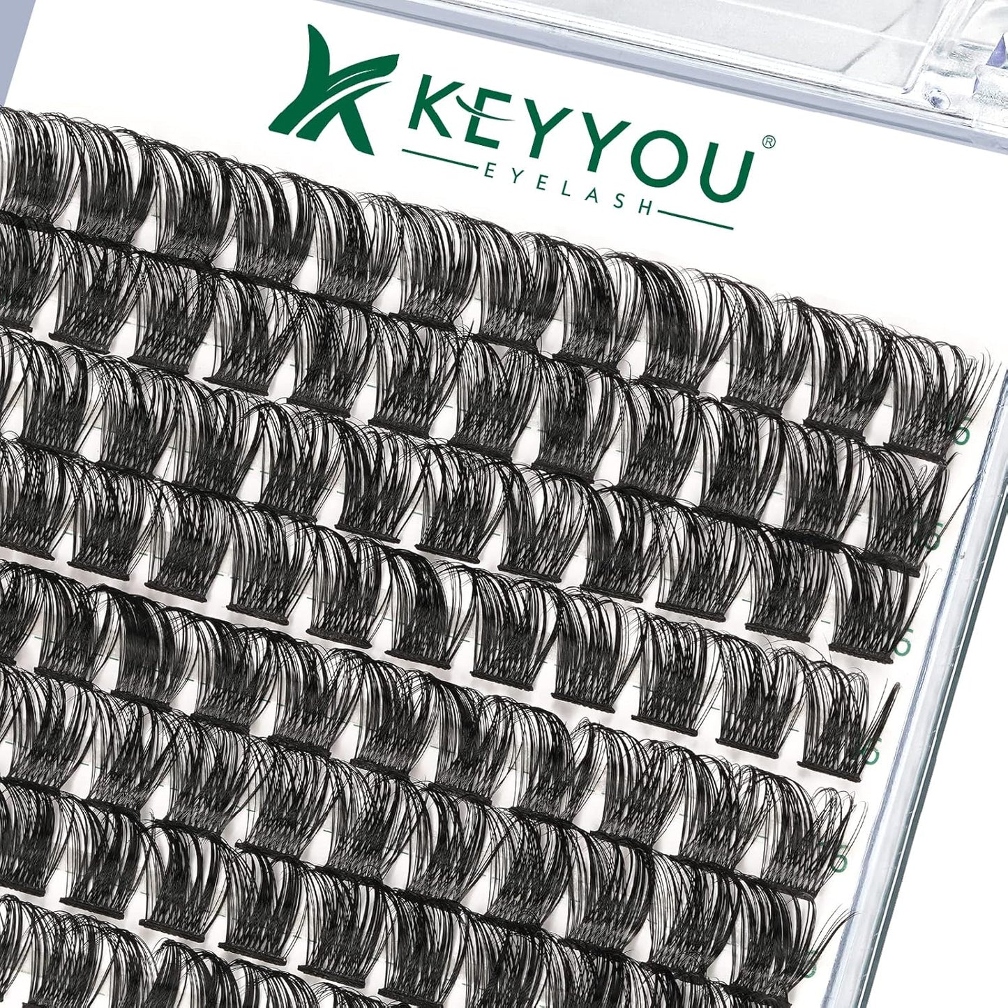 Lash Clusters,96 Pcs Cluster Lashes D Curl 16mm DIY Lash Extensions Eyelash Clusters,KEYYOU Volume Wispy Individual Lashes Soft&Comfortable Easy DIY at Home(Y06,D-16mm)