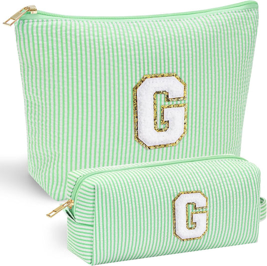 YOOLIFE Gifts for Girls & Women, Teen & Birthday Gifts, Personalized Initial Makeup Bag