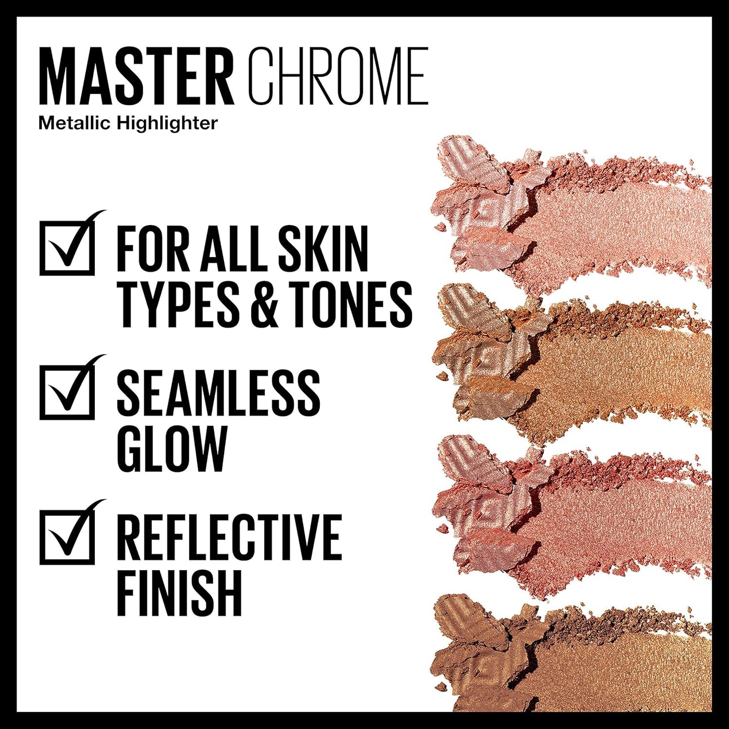 Maybelline New York Facestudio Master Chrome Metallic Highlighter Makeup, Molten Peach, 0.19 Ounce