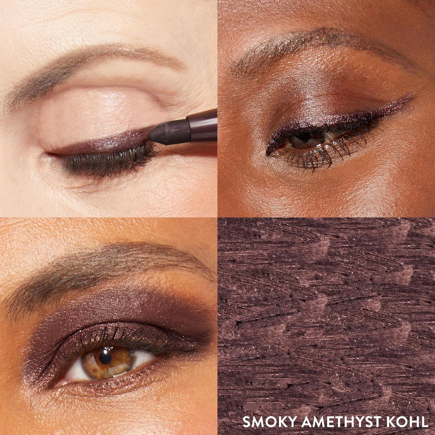 LAURA GELLER NEW YORK Kajal Longwear Kohl Eyeliner Pencil - Smoky Amethyst Kohl - Caffeine and Vitamin E - Smooth & Blendable Liner - Built-In Sharpener