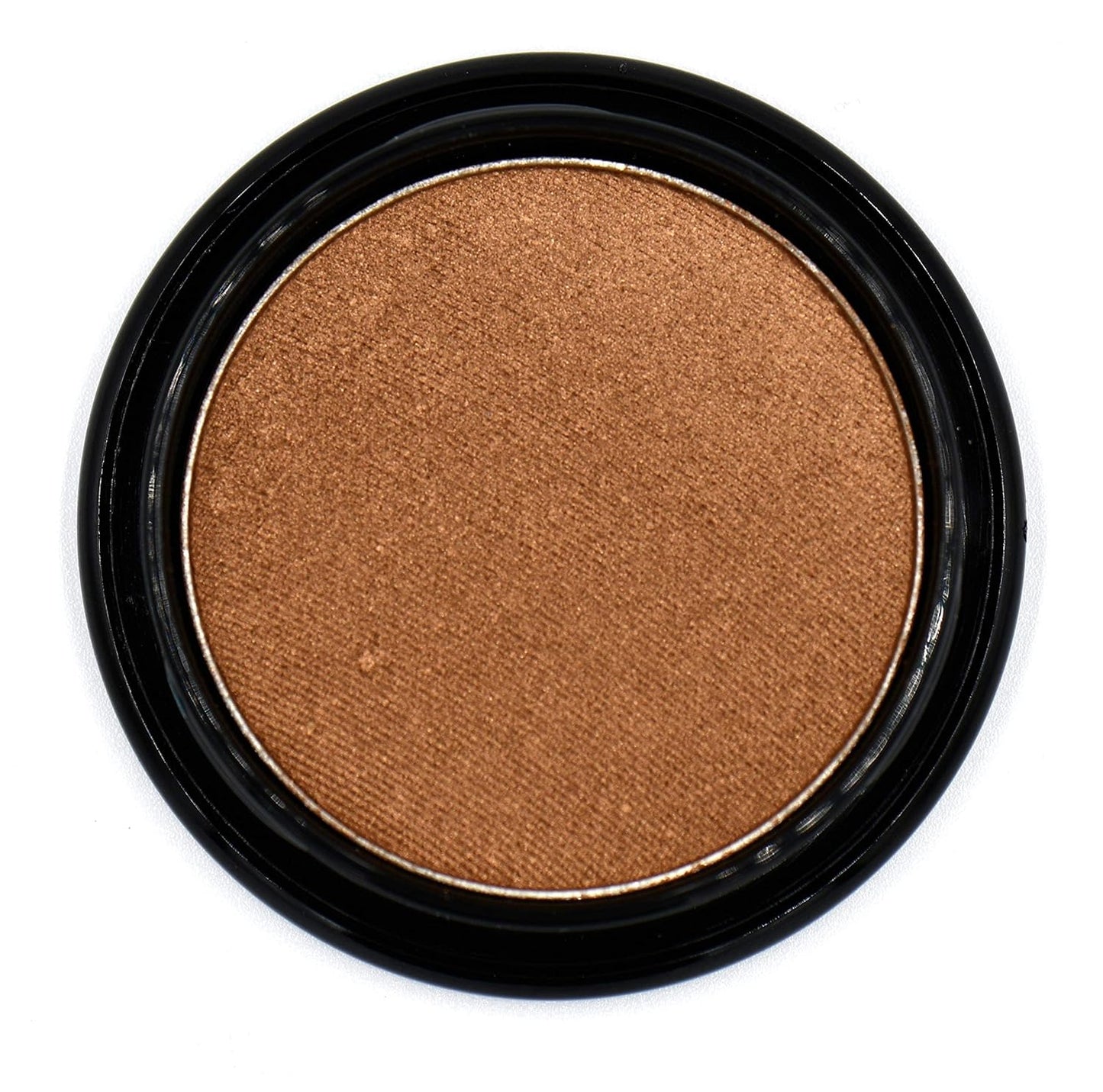 Sun Drenched Cinnamon Chocolate Brown Bronze Almond Gold Shimmer Pressed Powder Single Eyeshadow; Talc, Paraben & Cruelty Free