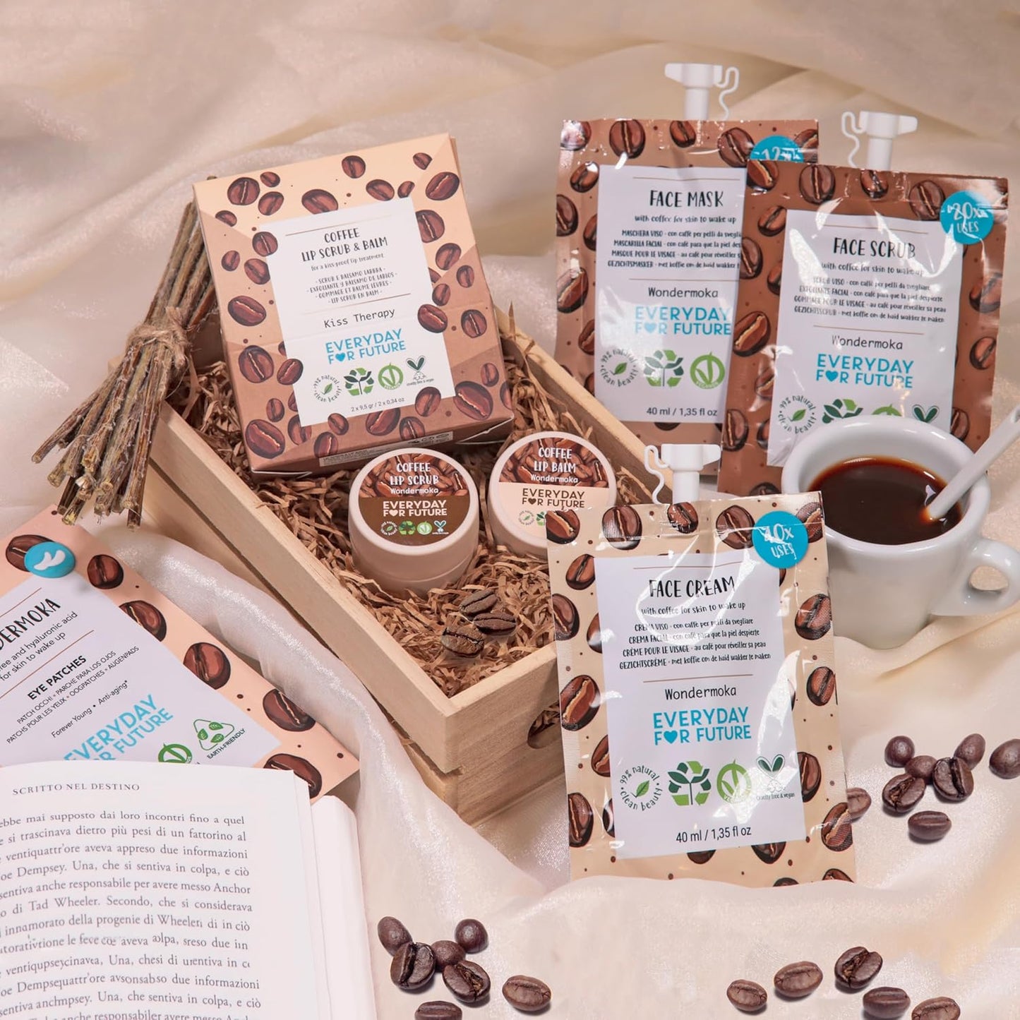 Coffee Lip Scrub & Lip Balm Kit | Moisturizing Lip Scrub and Lip Balm Lip Kit | Vegan & Cruelty Free Lip Scrub and Lip Balm Lip Kit | 100% Natural Lip Scrub and Lip Balm Lip Kit