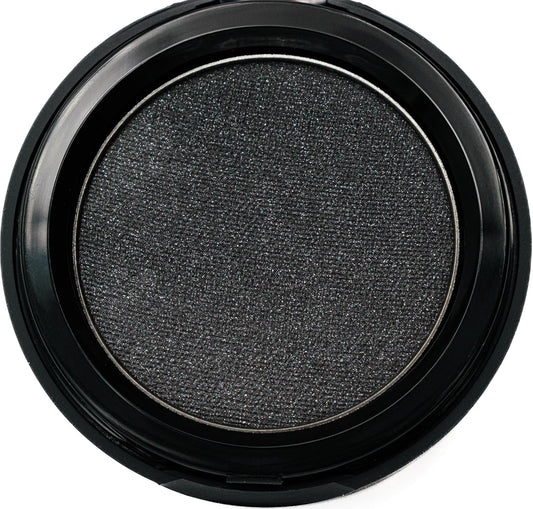 Marcasite Shimmering Glitter Black Onyx Chrome Dark Grey Pressed Powder Single Vegan Eyeshadow; Talc, Paraben & Cruelty Free