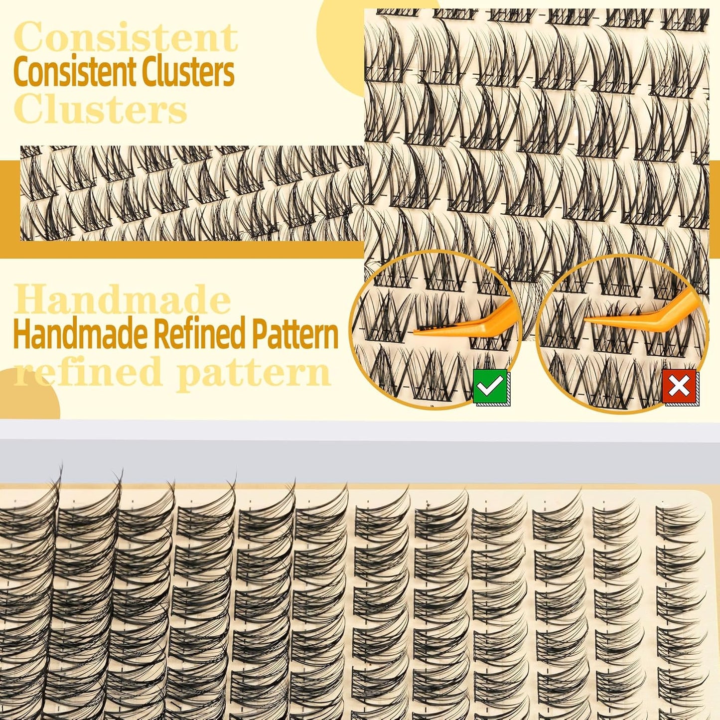 Eyelash Clusters Set 10-18mm Wispy Lash Clusters D Curl DIY Cluster Lash Extension Kit Individual Lashes Kit With Bond & Seal, Glue Remover, Tweezers(LF02 Lashes Set)